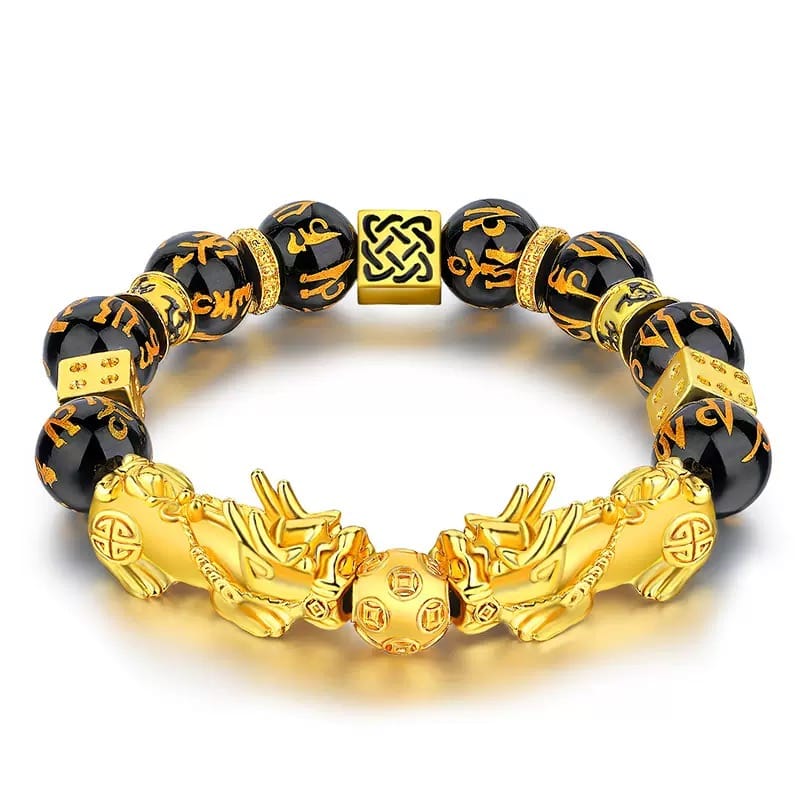 Wealth Protection Series – Obsidian Double Pixiu Bracelet | Attract Wealth & Fortune, Bring Peace & Blessings