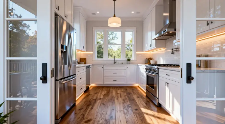 Front Door Faces the Kitchen