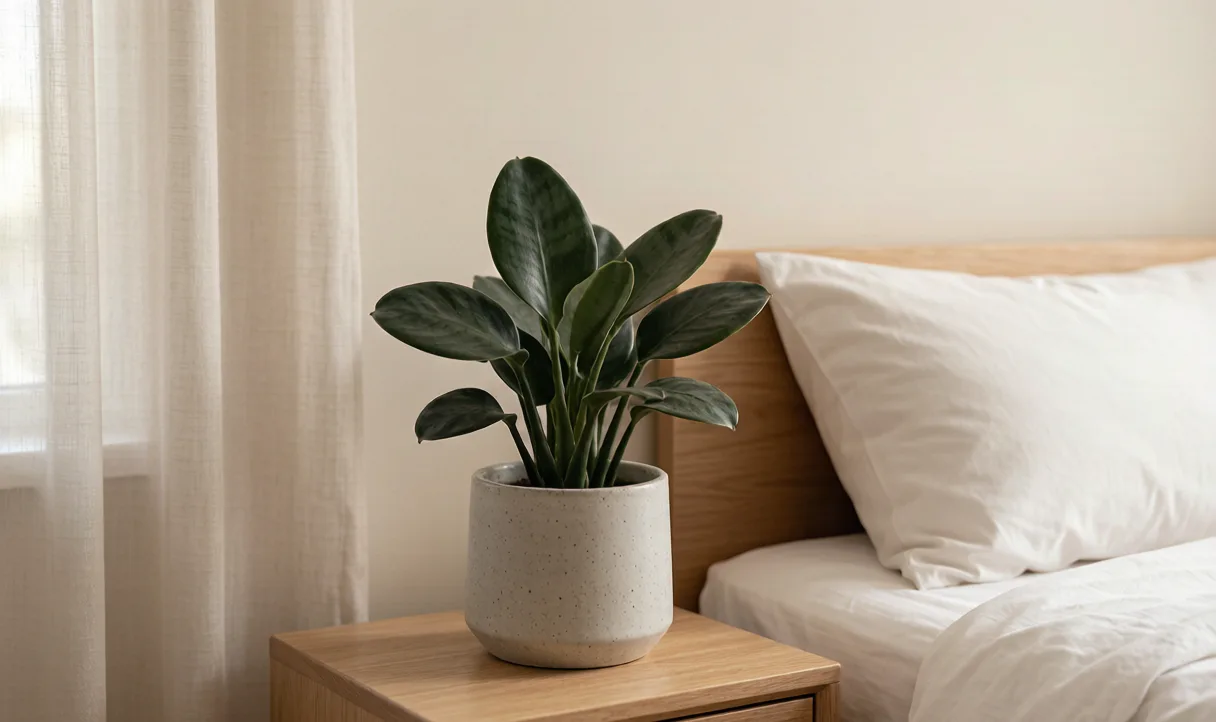 Plants in bedroom feng shui: skip a spiky cactus by the pillow, keep a soft-leaf snake plant for calm sleep