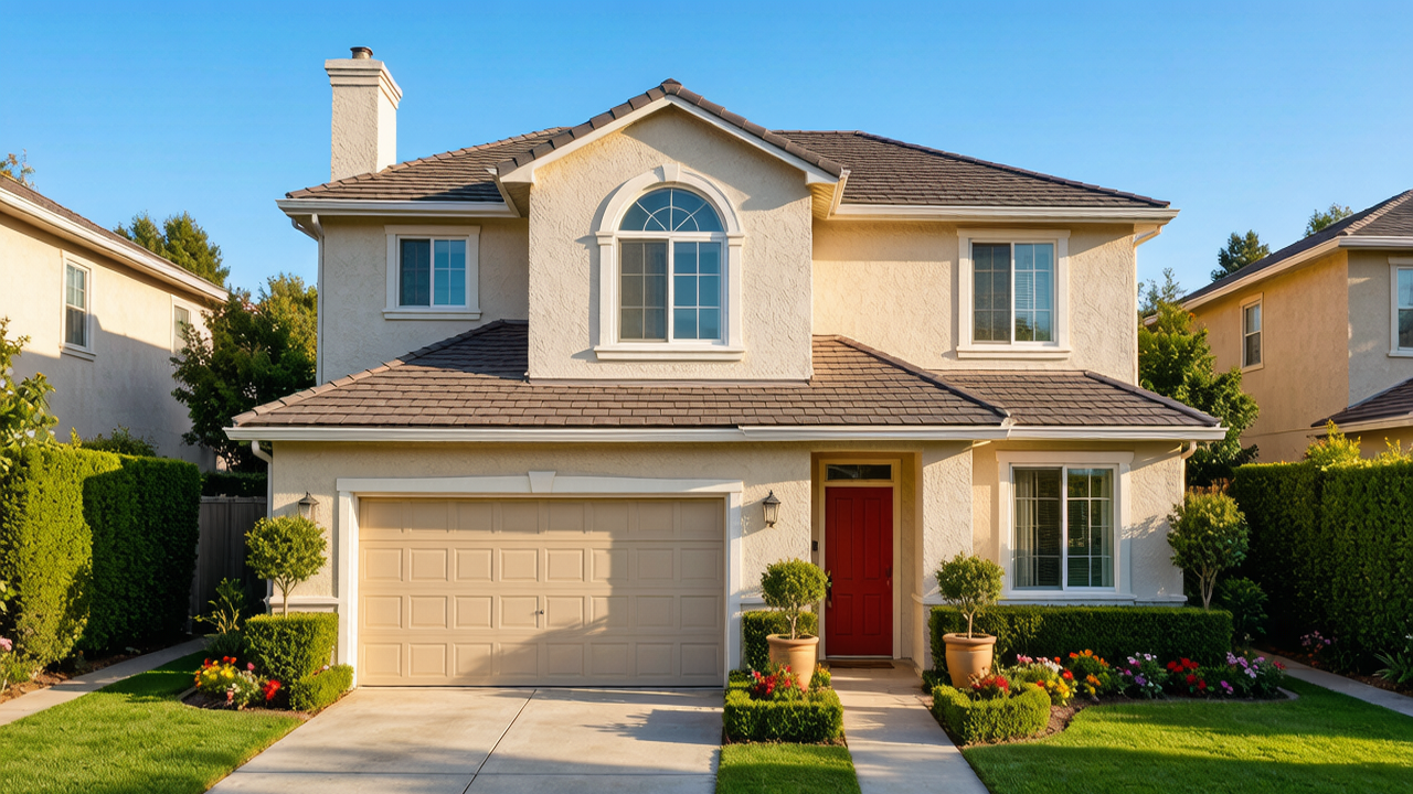 House exterior with good feng shui frontage and a clear path to the door